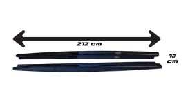 Prelungire praguri laterale compatibile cu BMW seria 5 E60 E61 2003-2010, negru lucios - Img 4