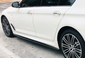 Prelungire praguri laterale compatibile cu BMW seria 5 G30 2017->, negru lucios, Produs Deteriorat - Img 5