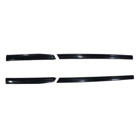 Prelungire praguri laterale compatibile VW GOLF 7 VII 2012-2020, 4 piese, negru lucios fara aripioare - Img 3