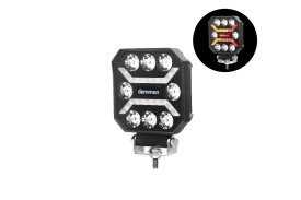 Proiector auto cu LED, universal, 110 x 110 x 37 mm E-mark E9, 27W, 12-24V, pozitie portocalie si rosie - Img 2