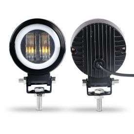 Proiector auto Led, 7D Optic, 20W, 12V-24V, 7.5cm, Rotund, pentru ATV, Jeep , Motor, Spot - Img 2