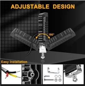Proiector LED, 12-24V universal, lumina alba, pozitie galbena, 1500LM, pentru camioane tractor rollbar offroad ATV jeep utilaje agricole - Img 9