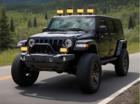 Proiector LED oval, 12-24V universal, lumina alba, pozitie galbena, 2000LM, pentru camioane tractor rollbar offroad ATV jeep utilaje agricole - Img 3