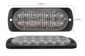Proiector stroboscopic 12 LED-uri, 112x41x9mm, slim, 12-24V - Img 6