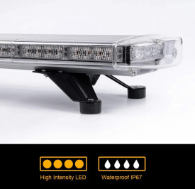 Rampa Girofar lungime 120 cm, 88 LED, 12-24V, culoare portocalie
