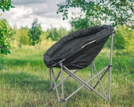 Scaun pliabil XL pentru camping, plaja, pescuit sau gradina, culoare negru, Outwell Folding Furniture Casilda XL - Img 8