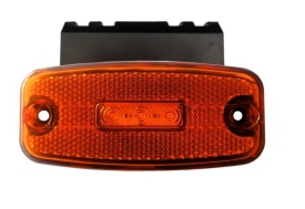 Set 10X Lampa Gabarit, 3 LED-uri, cu Suport, Galbena, Forma Ovala, 12V-24V - Img 2