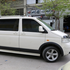Set 11 bandouri laterale compatibile VW T5 Transporter Caravelle Multivan 2003-2009, caroserie scurta, 2 usi culisante - Img 3