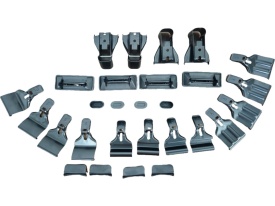 Set 2 bare portbagaj transversale universale compatibil cu automobile fara bare longituninale sau prindere fixa, lungime 120 cm, negru, 3 adaptoare incluse - Img 2
