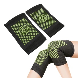 Set 2 genunchiere cu auto-incalzire, cu turmalina, elastice, marime universala, unisex, culoare negru - Img 2
