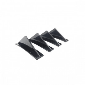 Set 4 ornamente splitter auto pentru bara spate culoare Negru Lucios - Img 1