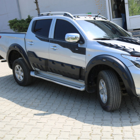 Set 4 Protectii laterale pentru usi compatibile Mitsubishi L200 2015-2020, plastic ABS, calitate Premium - Img 8