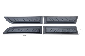 Set 6 Protectii laterale pentru usi compatibile Toyota Hilux 2015-2020, plastic ABS, calitate Premium - Img 2