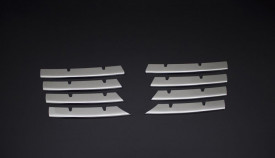 Set 8 ornamente din inox compatibile grila VW Passat B6 2005-2010 - Img 2