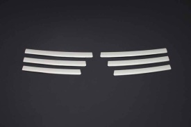 Set 8 ornamente inox pentru grila fata RENAULT TRAFIC 2001-2010 - Img 1