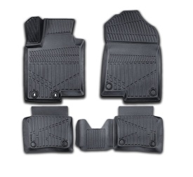 Set covorase auto cauciuc Hyundai Bayon 2021->, forma tavita 3D