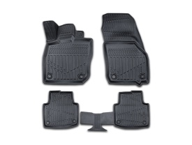 Set covorase auto cauciuc Skoda Superb 4 IV 2024->, forma tavita 3D - Img 1