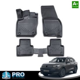 Set covorase auto cauciuc VW TIGUAN II 2023-> forma tavita 3D - Img 2