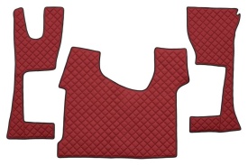 Set covorase camion, piele ecologica compatibil cu MERCEDES ACTROS MP4 Rosu cabina mare 230 cm