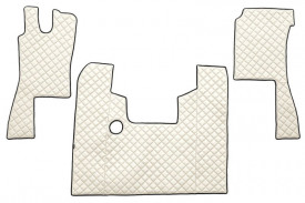 Set covorase camion, piele ecologica compatibil cu SCANIA R 1995-2005 Crem, MANUALA