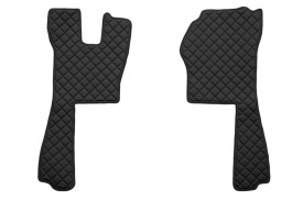 Set covorase camion, piele ecologica compatibil cu SCANIA R 2005-2016 Negru, AUTOMAT - Img 2