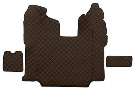 Set covorase camion, piele ecologica compatibil cu SCANIA R 2010-2016 Maro, AUTOMAT, scaune normale - Img 3