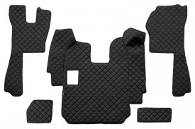 Set covorase camion, piele ecologica compatibil cu SCANIA R pana in 2010 Negru, MANUALA - Img 1