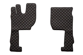 Set covorase camion, piele ecologica compatibil cu VOLVO FH4 FH5 2013-> Negru cusatura rosie, AUTOMAT - Img 2