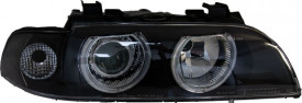 Set Faruri Angel Eyes compatibil cu BMW Seria 5 E39 Sedan Touring 1996-2003 Editie Negru Gri - Img 3