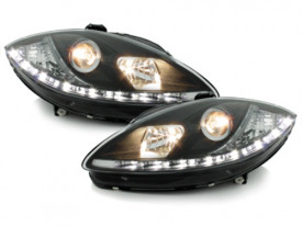 Set faruri compatibile cu Seat LEON 2009-2012 DRL Fundal Negru - Img 4