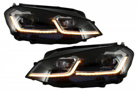 Set faruri LED compatibil cu VW Golf 7 VII 2012-2017 R-Line Look cu Semnal Dinamic - Img 6