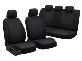 Set huse auto pentru scaune compatibile Skoda Octavia II 2004-2012, material textil negru, Lichidare de stoc!