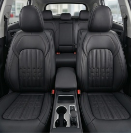 Set huse scaune auto compatibil VW Amarok 2010-2022, scaune standard, fata-spate, piele ecologica neagra