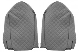 Set huse scaune camion compatibil cu Mercedes Actros MP3 2007-2010, Negru cu gri, piele ecologica cu velur - Img 2
