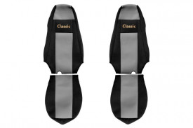 Set huse scaune camion compatibile cu SCANIA R G P 2005-2016, negru cu gri, material textil