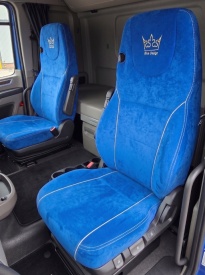 Set huse scaune camion compatibile DAF XF euro 6 2012->, material textil, albastru - Img 2