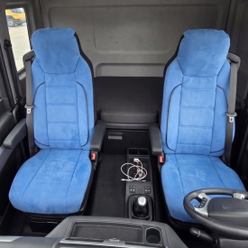 Set huse scaune camion compatibile MAN TGX 2007-2020, catifea albastra