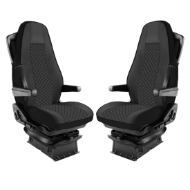 Set huse scaune camion compatibile VOLVO FH4 2013-> euro 6, piele ecologica neagra