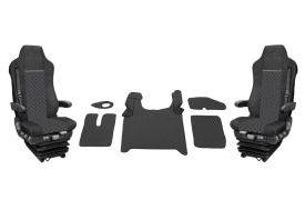 Set huse scaune camion si mochete interior combatibil cu MAN TGX II 2021->, culoare negru