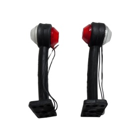Set lampa LED laterala gabarit pentru camion, remorca, rulota, 12-24V, alb rosu, 2 buc - Img 3