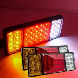 Set lampi stop LED, 4 Functii, 12V, 31.5 cm x 13.5 cm, potrivit pentru remorci, rulote, vehicule agricole - Img 4