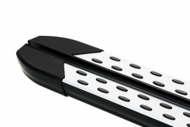 Set praguri laterale din aluminiu cu suporti compatibil VW T5, T6, T7 caroserie lunga 2003->, TrimLine Alu Design - Img 4