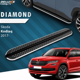 Set praguri trepte laterale cu suporti compatibil Skoda Kodiaq 2017->, Diamond Krom Design - Img 9