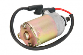 Starter, electromotor pentru scuter GY6 125 cc, canelat 9 dinti, distanta intre deschideri 77,5 mm, L-131 mm - Img 2