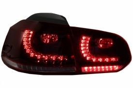 Stopuri FULL LED compatibil cu VW Golf 6 VI 2008-2013 R20 Design Semnal Secvential Dinamic - Img 6