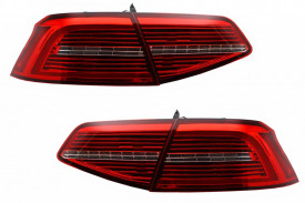 Stopuri LED compatibil cu VW Passat B8 3G 2015-2019 Sedan Matrix R line cu semnal dinamic - Img 1