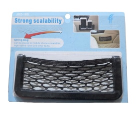 Suport auto organizator tip buzunar cu plasa elastica pentru telefon, 19.5 x 8cm - Img 3