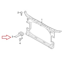 Suport cadru radiator compatibil Audi A6 C7 2011-2018, A7 2011-2018 - Img 4