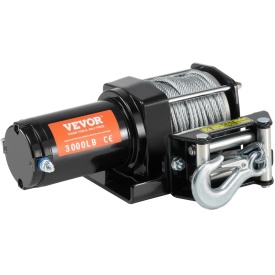 Troliu electric P3000-1A,12V pentru ATV off-road 1.3 hp, greutate remorcata 1360 kg, cablu otel, - Img 3