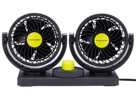 Ventilator auto dublu, rotativ, 24V, 8W, diametru 2 x 10 cm - Img 1
